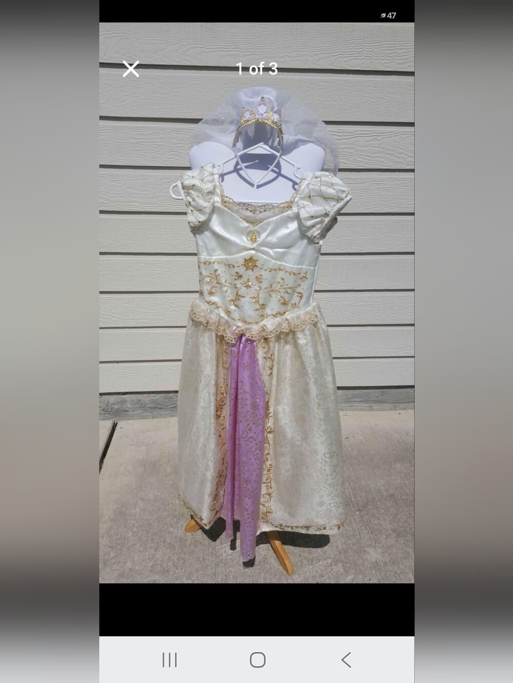 Disney Store 2012 Rapunzel Wedding Dress size 10 child Tangled Ever After Costum